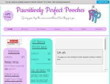Tablet Screenshot of pawsitivelyperfectpooches.com